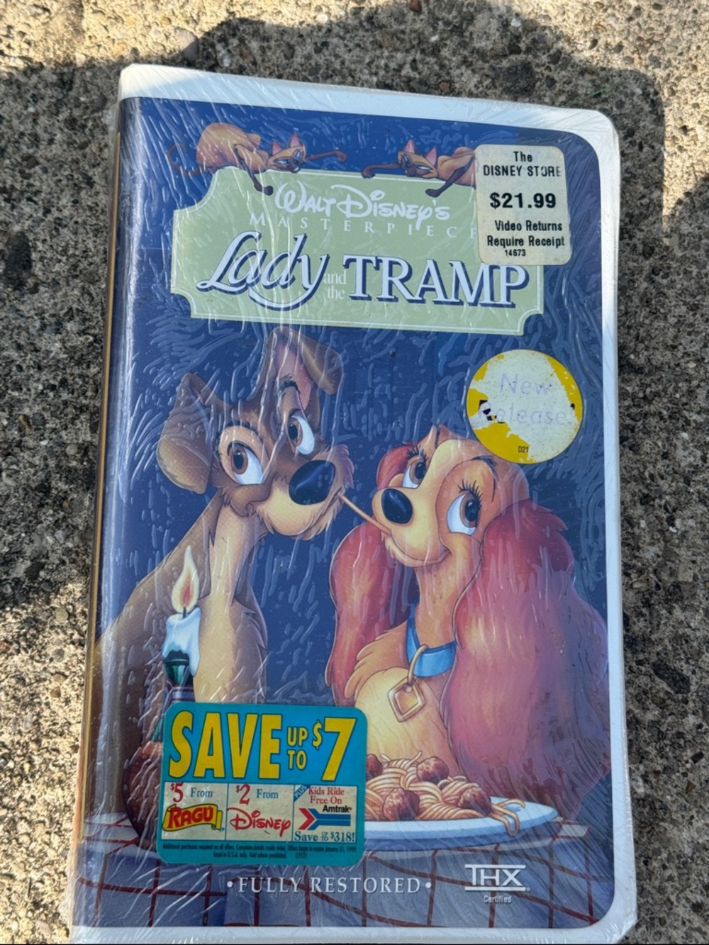 NEW sealed 1998 VHS tape Lady and the Tramp Walt Disney Masterpiece Collection